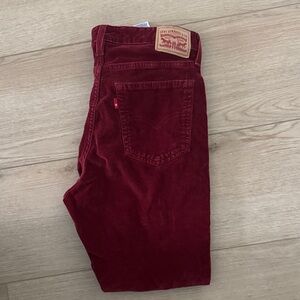 Levi's Deep Red Corduroy Trousers